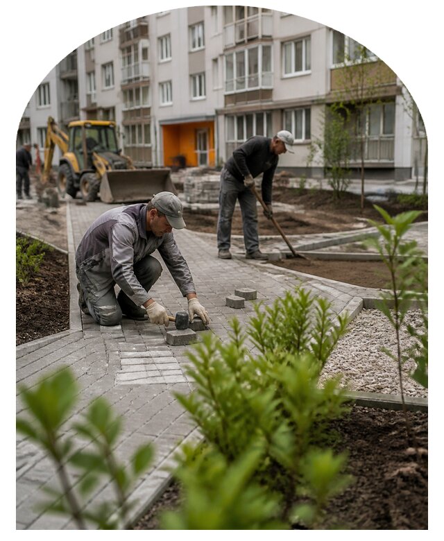 Благоустройство двора многоквартирного дома в Энгельсе